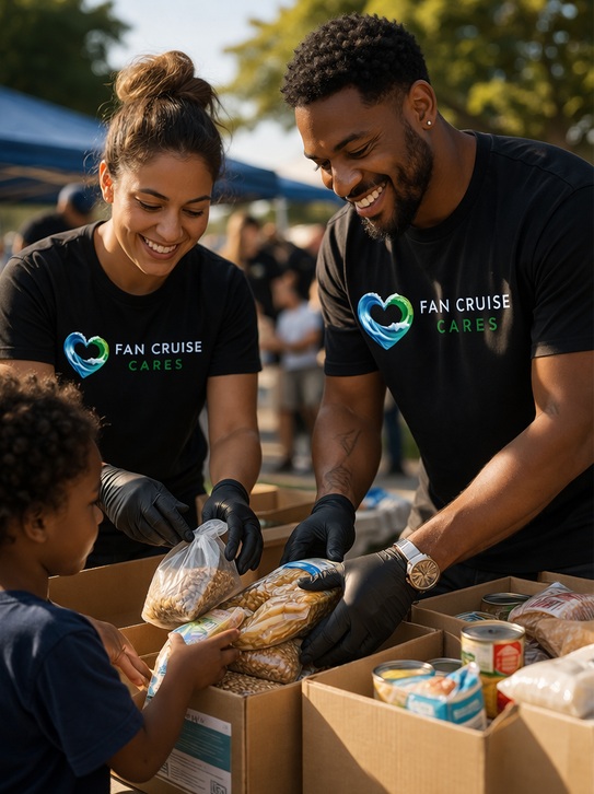 Fan Cruise Cares volunteers